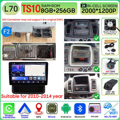Autoradio Android 16 pour Renault Trafic 2 pour Opel Vivaro A pour Nissan primastar 2001 - 2014 GPS Navigation Carplay Android Auto