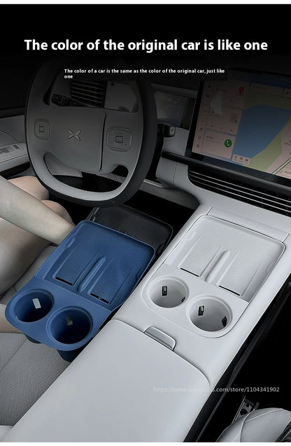 Xiaopeng-Coussin en silicone de charge sans fil, intérieur de protection, contrôle central, tasse à eau, adapté pour Xpeng G6