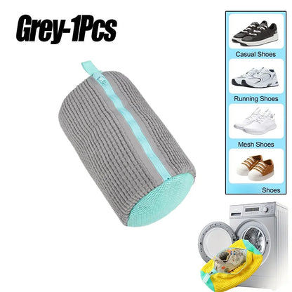 1 قطعة حقيبة حذاء غسيل شبكية مبطنة لحماية الأحذية، ألياف رقيقة من البوليستر لغسل الأحذية، حقيبة غسيل للملابس، أكياس تجفيف