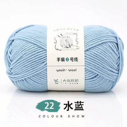 Fil de Coton Crocheté à la Main, 100g, Bricolage, Laine pour Bébé, Écharpe, Veste, Pull