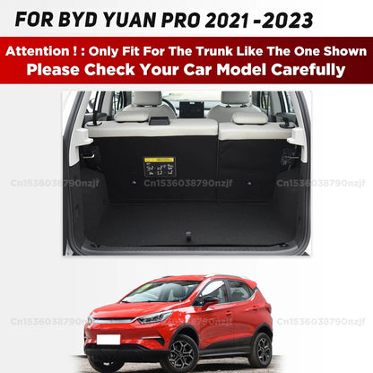 Couverture de tapis de revêtement de cargaison de polymères de coffre de voiture 3D, accessoires intérieurs, BYD, Yuan Pro, 2021, 2022, 2023