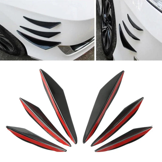 4/6 pièces voiture pare-chocs avant lèvre décoration diffuseur séparateur ailerons corps Spoiler Canards Valence menton voiture Tuning Canard décor