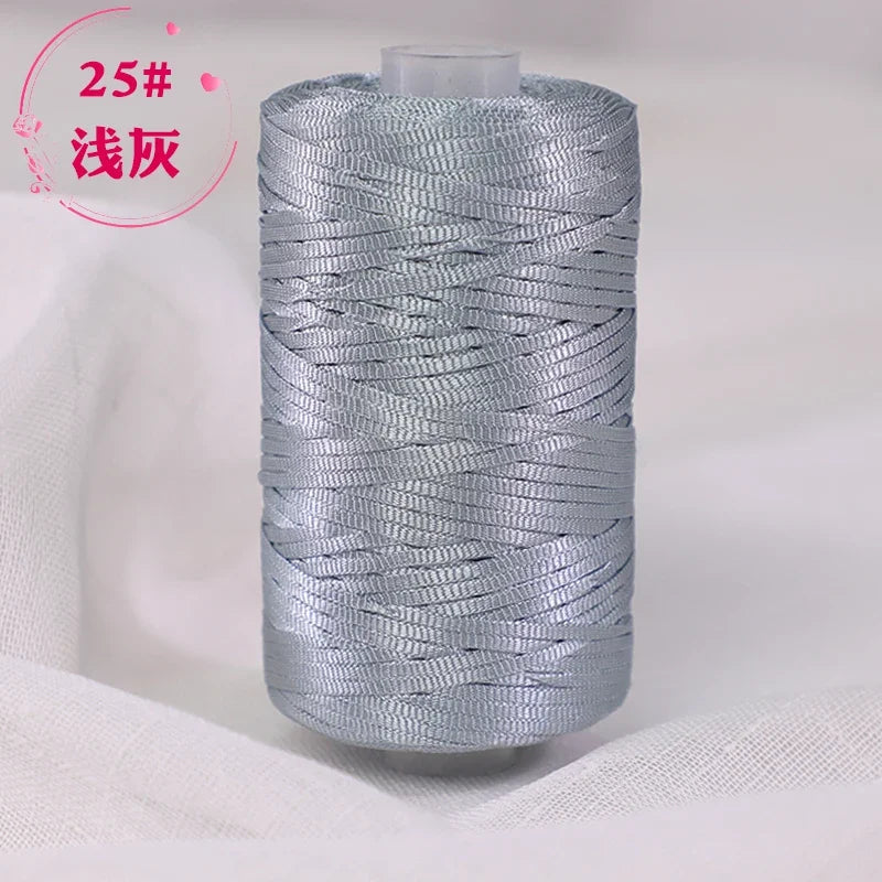 Fil de Crochet d'été en Satin, 100g/bobine, sangle conçue, fil fantaisie mélangé pour bricolage, chapeau, sac à main, pull, chapeau, 1 pièce