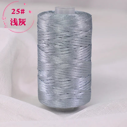 Fil de Crochet d'été en Satin, 100g/bobine, sangle conçue, fil fantaisie mélangé pour bricolage, chapeau, sac à main, pull, chapeau, 1 pièce