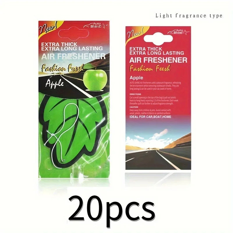 Désodorisant de voiture en papier de thé parfumé naturel, 3 à 60 pièces, parfum de vanille suspendu automatiquement en forme de feuille, accessoires d'intérieur de voiture