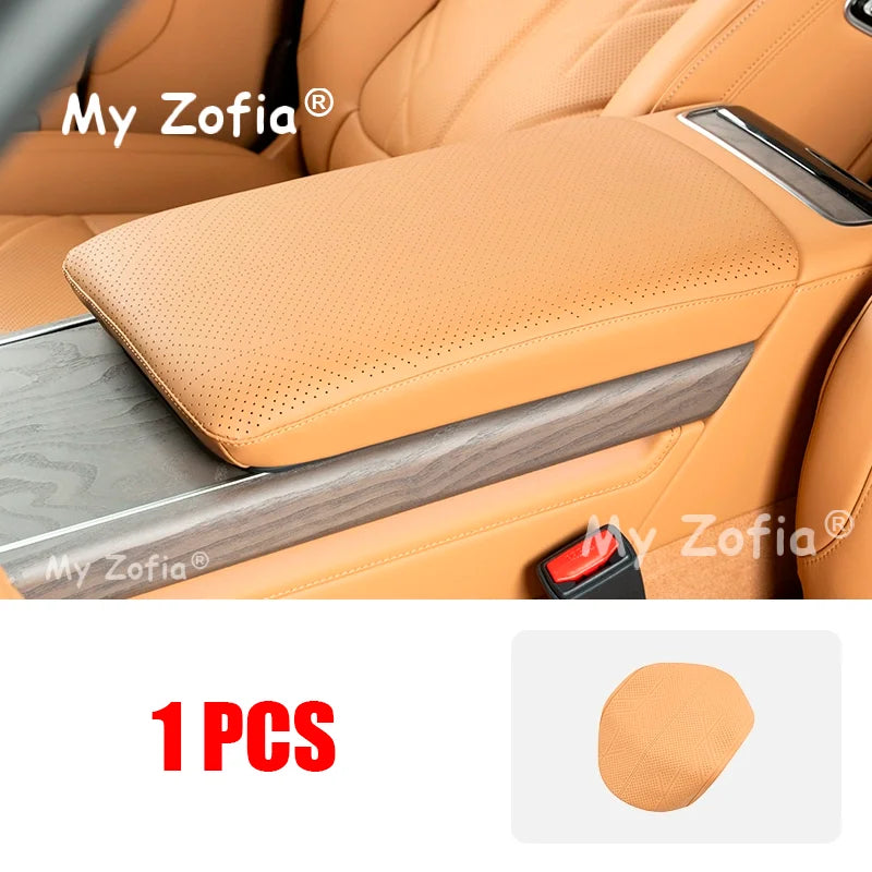 Couvercle de boîte d'accoudoir en cuir pour voiture Zeekr 9X 2025 2026, anti-rayures, Console centrale, main courante, accessoires décoratifs de protection