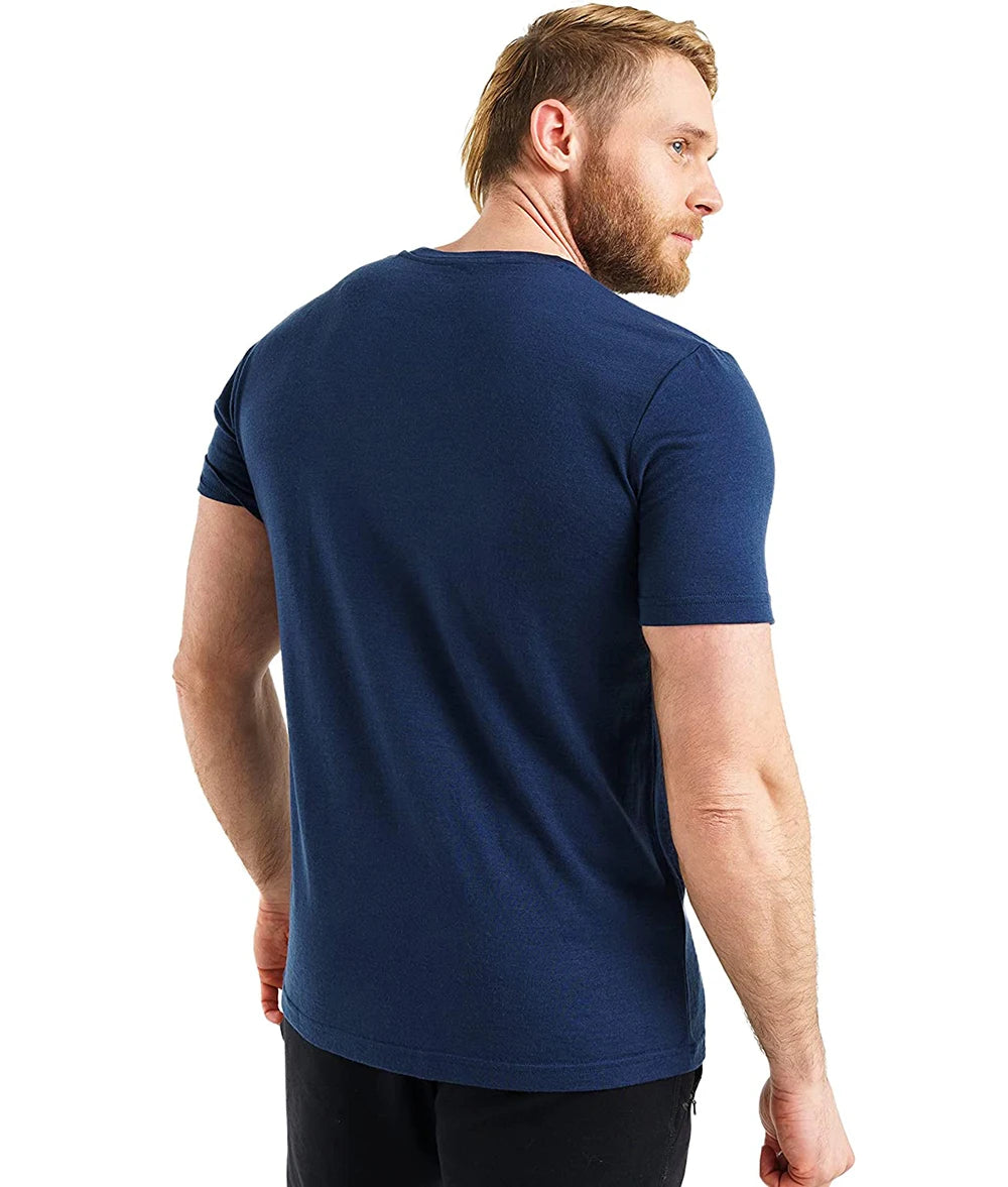 100% laine mérinos T-Shirt hommes à manches courtes chemises mérinos Sport léger couche de Base randonnée T-Shirt doux respirant maillot de corps