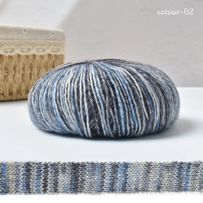 Rouleau de fil à gâteau dégradé, 50g/rouleau, bricolage, laine tricotée à la main, fil Mohair, fil de coton, fil doux au Crochet, vêtements, chapeau, écharpe