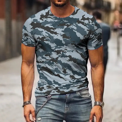 Camouflage 3D imprimé T-Shirts été hommes femmes décontracté mode Streetwear surdimensionné à manches courtes t-shirt hommes T-Shirts hauts vêtements