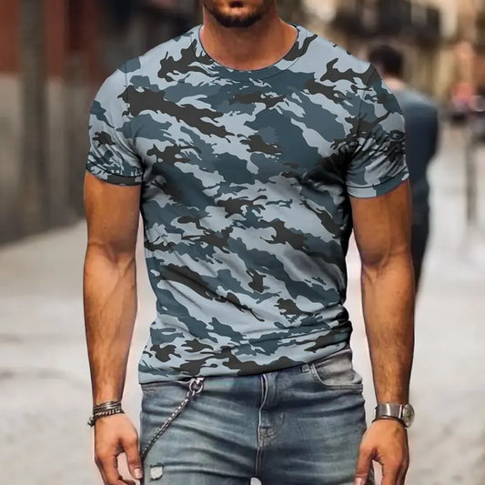 Camouflage 3D imprimé T-Shirts été hommes femmes décontracté mode Streetwear surdimensionné à manches courtes t-shirt hommes T-Shirts hauts vêtements