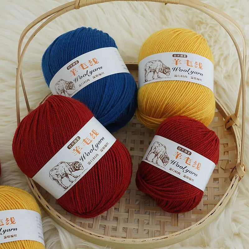 Fil de laine mélangé au Crochet de qualité supérieure, pour pull, écharpe, fil épais, 4 plis, 3 pièces x 100g = 300 grammes