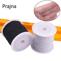 Fil à Coudre artificiel astique en Polyester, Blanc et Noir, Accessoire pour Perles, 200m
