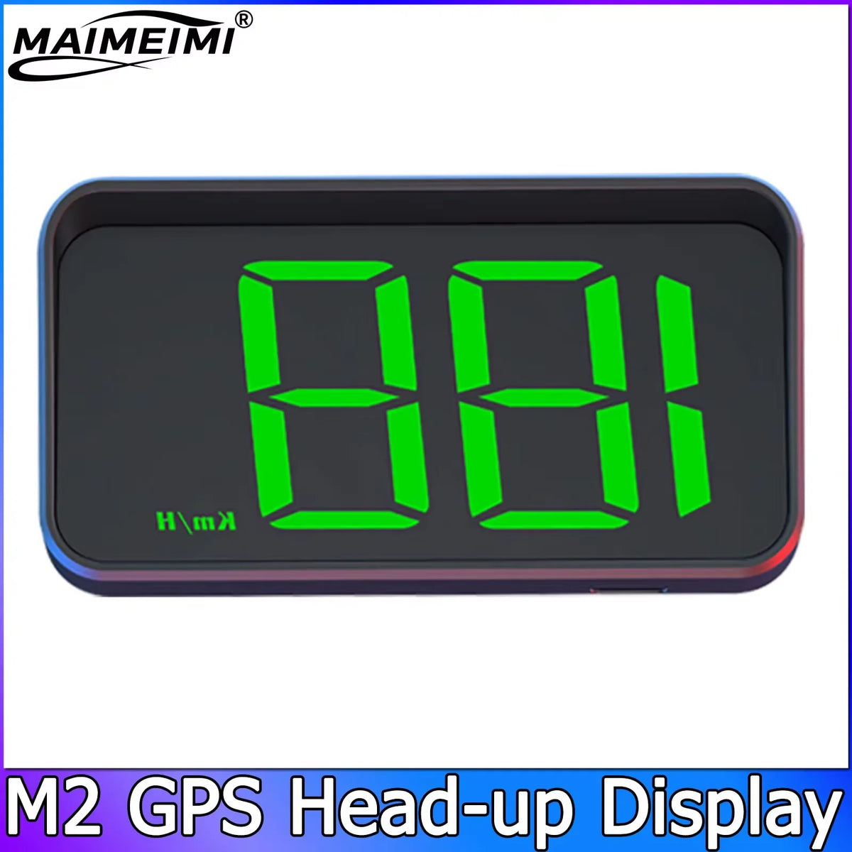 M2 GPS HUD affichage tête haute voiture compteur de vitesse universel KMH câble USB Plug & Play GPS & Beidou double système Satellite
