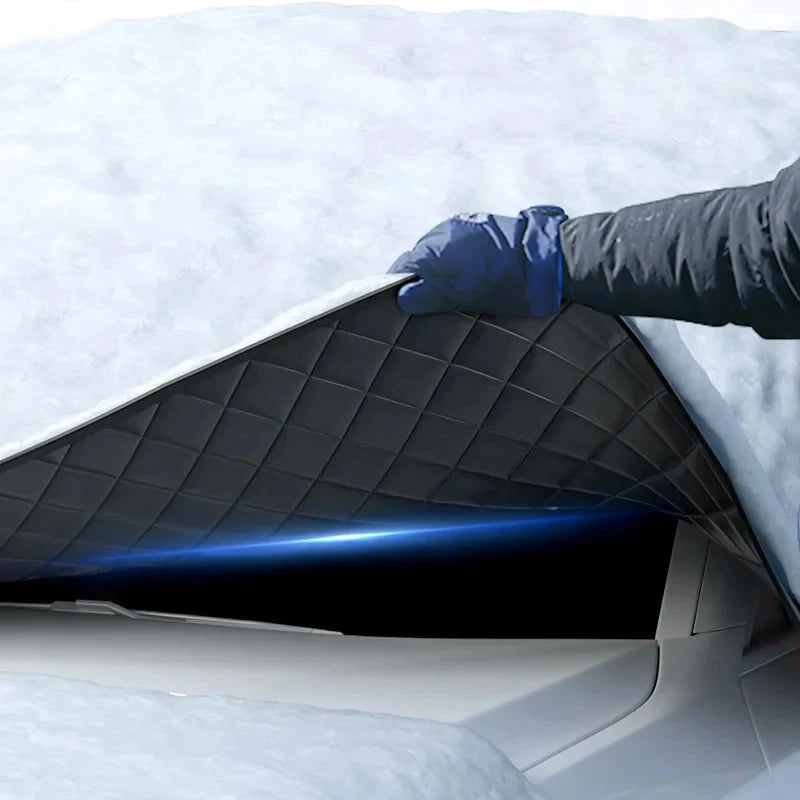 Couverture de pare-brise de voiture magnétique hiver glace neige poussière givre garde UV protecteur voiture fenêtre avant pare-soleil couverture extérieure