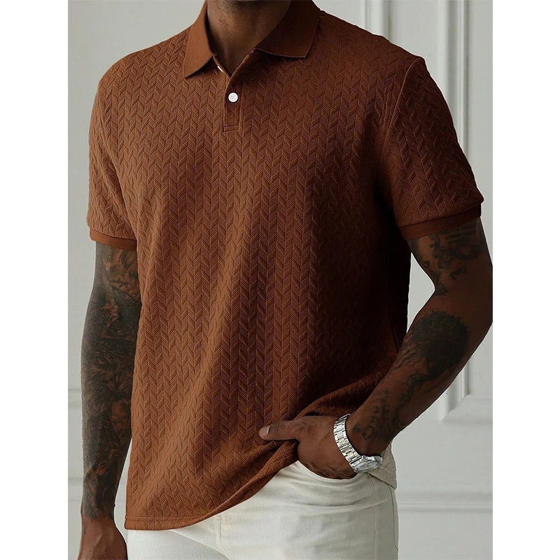 Polo d'été à manches courtes pour hommes, Streetwear, hauts de couleur unie, marque respirante