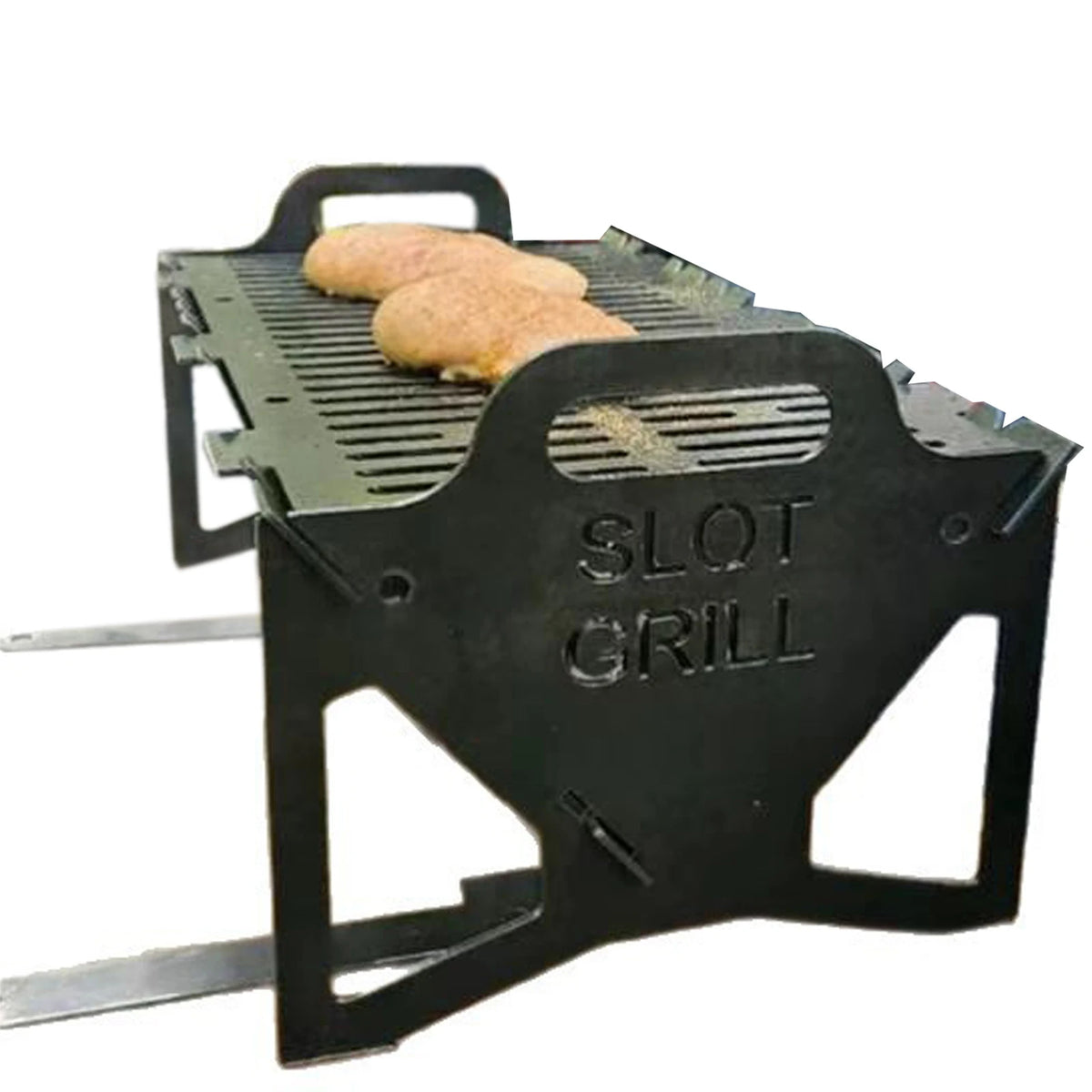 Barbecue pliant Compact portatif extérieur d'acier inoxydable pour les grilles de fente de Camping et de fêtes 40*22*10 cm