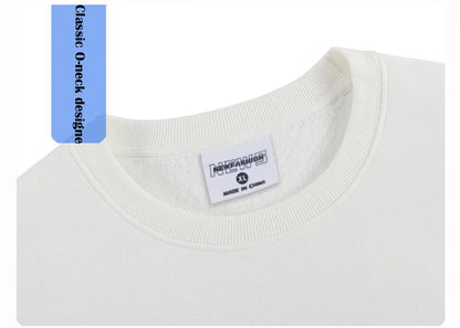Bricolage Logo personnalisé 500GSM poids lourd hommes sweats à capuche nouveau automne hiver épais coton hommes haut couleur unie sweat à capuche pull