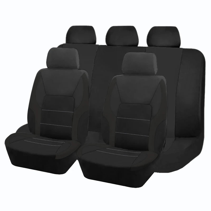 AUTO PLUS-Ensemble de Housses de Siège de Voiture Universelles en Polyester, Protection en Tissu Uni Bicolore, Accessoires Automobiles
