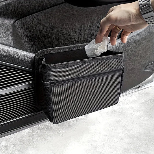 Boîte de rangement suspendue latérale de porte, poubelle de voiture, boîte de rangement de siège de voiture, sac de rangement arrière de voiture, accessoires de produits d'intérieur de voiture