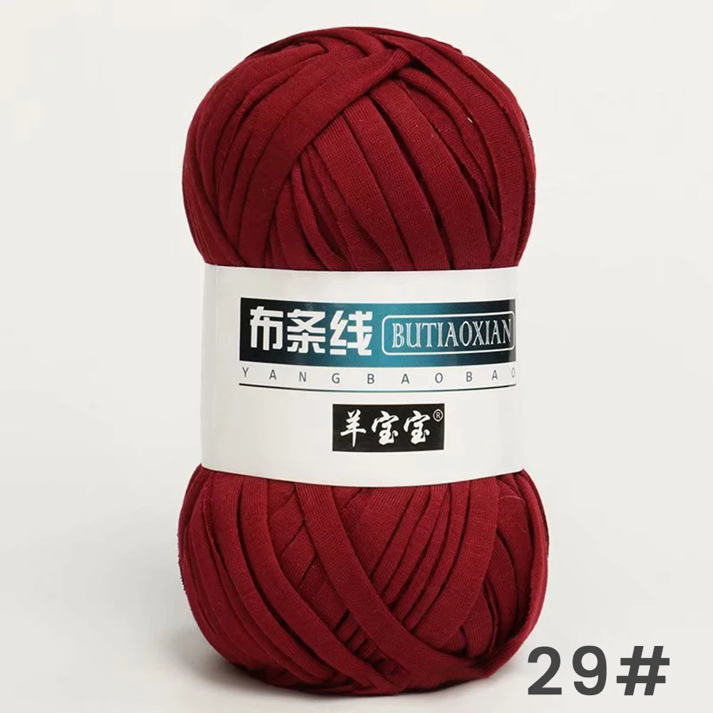 Fil épais de 100g, tissu coloré Super doux, bande de fil pour tricoter à la main, sac tissé, panier de tapis, matériel tricoté à la main, bricolage