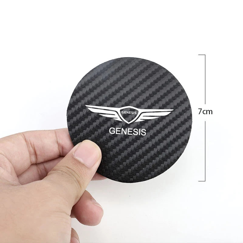Tapis antidérapant pour fente de tasse de voiture, 2 pièces, accessoires automobiles pour Genesis G80 GV70 GV80 GV60 G70 Essentia Neolun G90 GV90 X