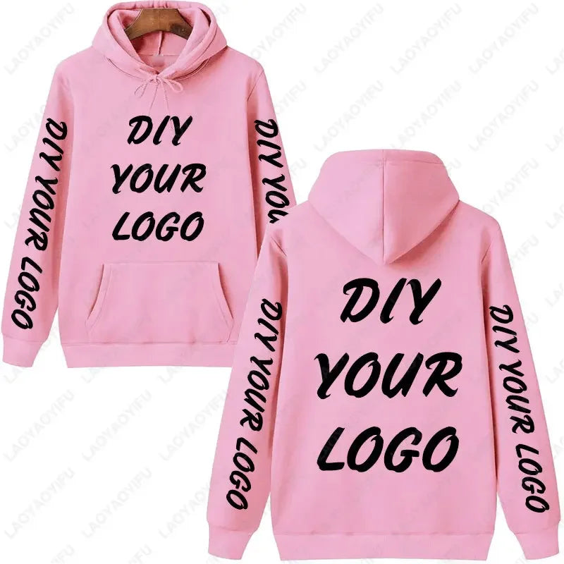 Sweat à capuche personnalisé avec Logo personnalisé, sweat-shirt chauffant et confortable, unisexe, décontracté, texte imprimé personnalisé, bricolage, à la mode, automne