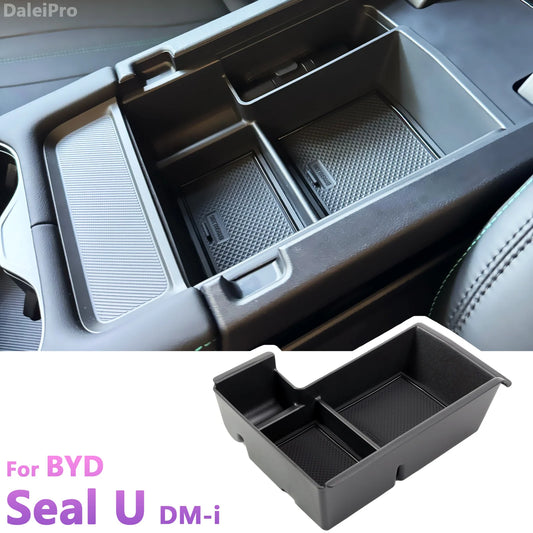Plateau de rangement pour Console centrale BYD Seal U DMi 2025, boîte de rangement pour accoudoir, boîte de rangement superposée pour accessoires Song Plus DMI RHD