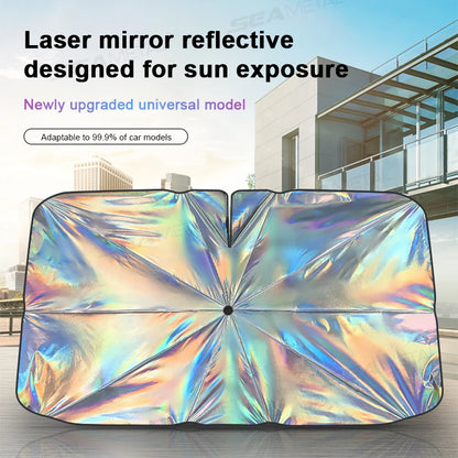 SEAMETAL – pare-soleil universel pour pare-brise de voiture, couverture de pare-soleil pour fenêtre avant, Film de réflexion UV automobile d'été, isolation thermique pour parapluie