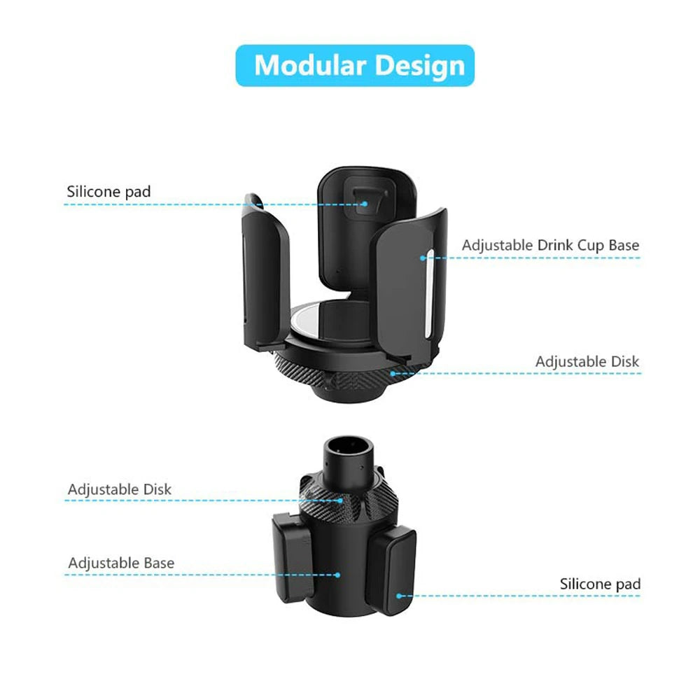 Base de tasse de boisson multifonctionnelle pour véhicule, avec porte-gobelet réglable, porte-gobelet de voiture extensible amélioré
