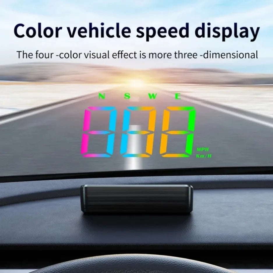 Système de projecteur de compteur de vitesse GPS de pare-brise de voiture HUD avec affichage haute définition alerte de survitesse affiche la vitesse Plug and Play