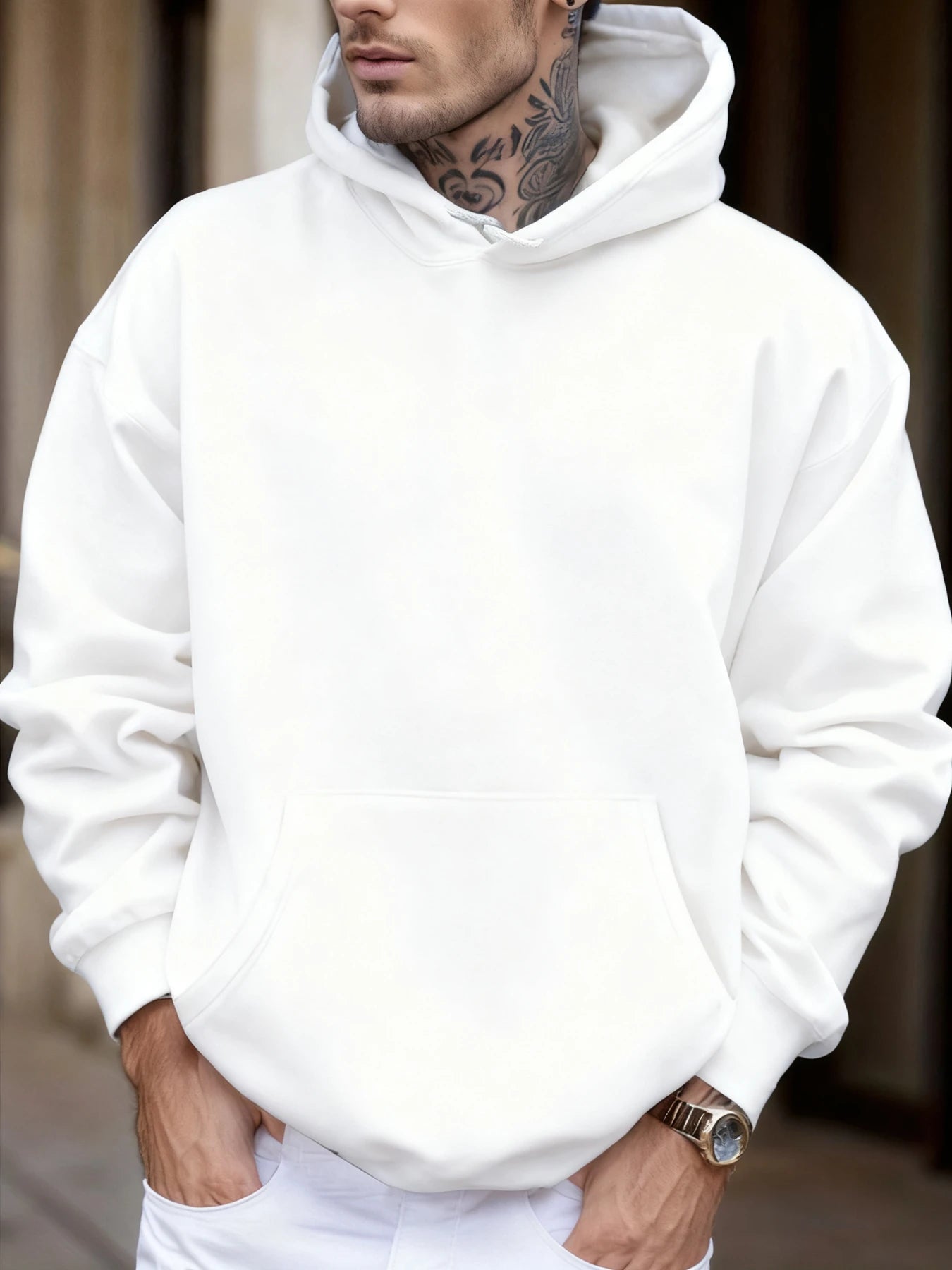 Sweat-shirt à capuche pour homme, doux et solide, confortable, avec poches en polaire, basique, chaud, Streetwear, décontracté, ample, unisexe, automne