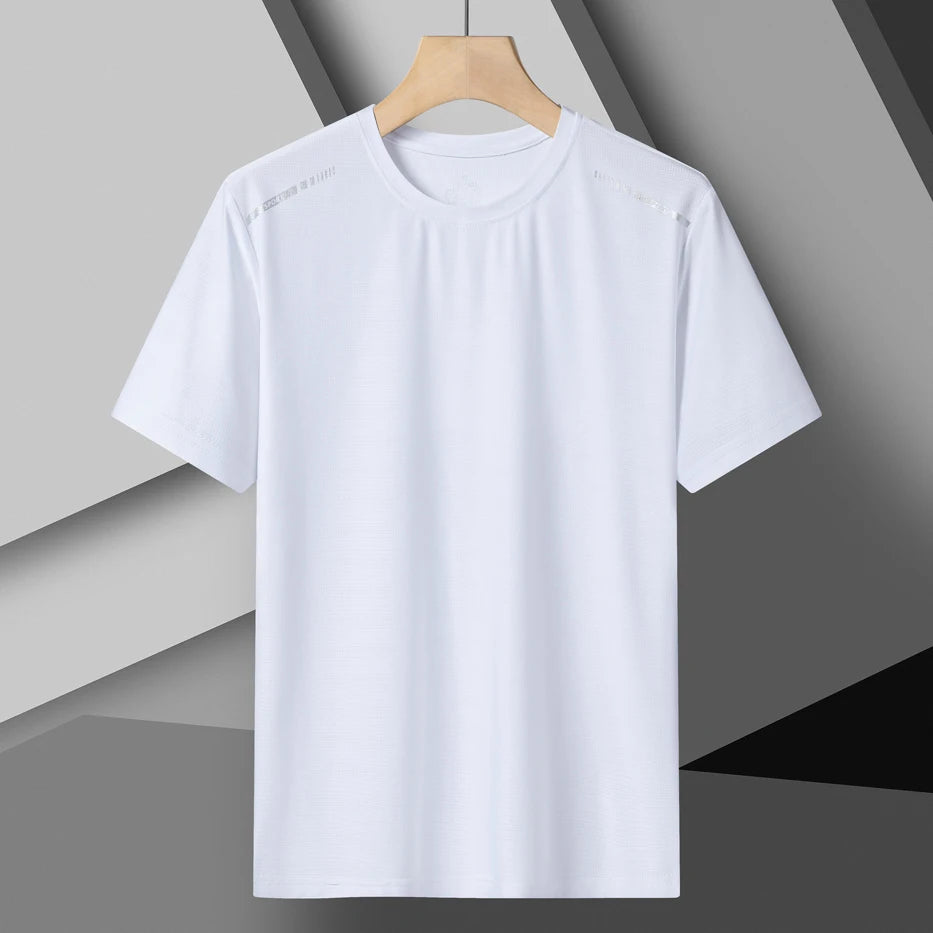 T-Shirt de course réfléchissant pour femmes, haut de Sport en soie glacée à haute élasticité, respirant, à séchage rapide, pour l'été, Cool, T-Shirt actif à manches courtes