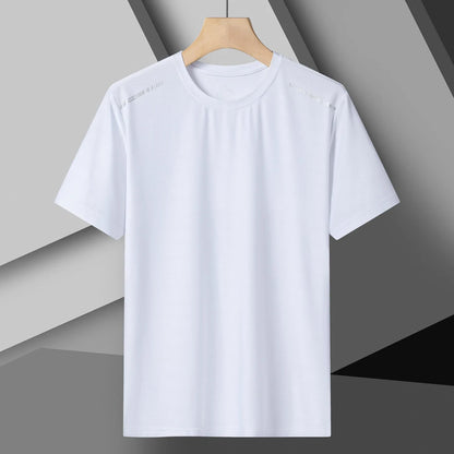 T-Shirt de course réfléchissant pour femmes, haut de Sport en soie glacée à haute élasticité, respirant, à séchage rapide, pour l'été, Cool, T-Shirt actif à manches courtes