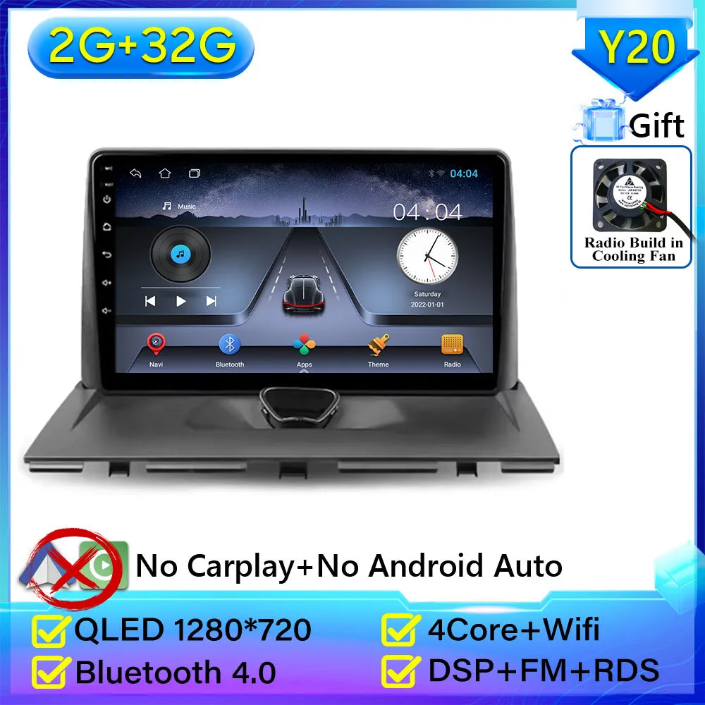 Autoradio Carplay pour KIT Rods 2 G9, Cristaux en Jumpy, Fiat Scudo, Toyota Proace 2007-2017, Navigation GPS, No 2Din, 4G