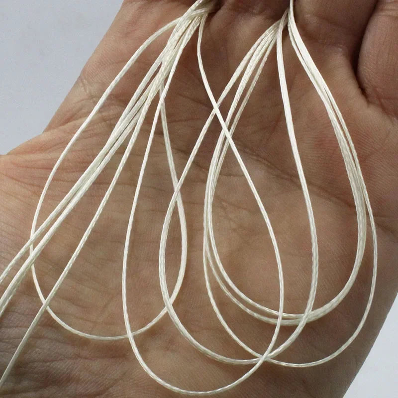 Fil de Cuir Polyester à 16 Brins, Creux, Crochet Fait à la Main, Bracelet Tissé, Pompon, 1mm, 210D