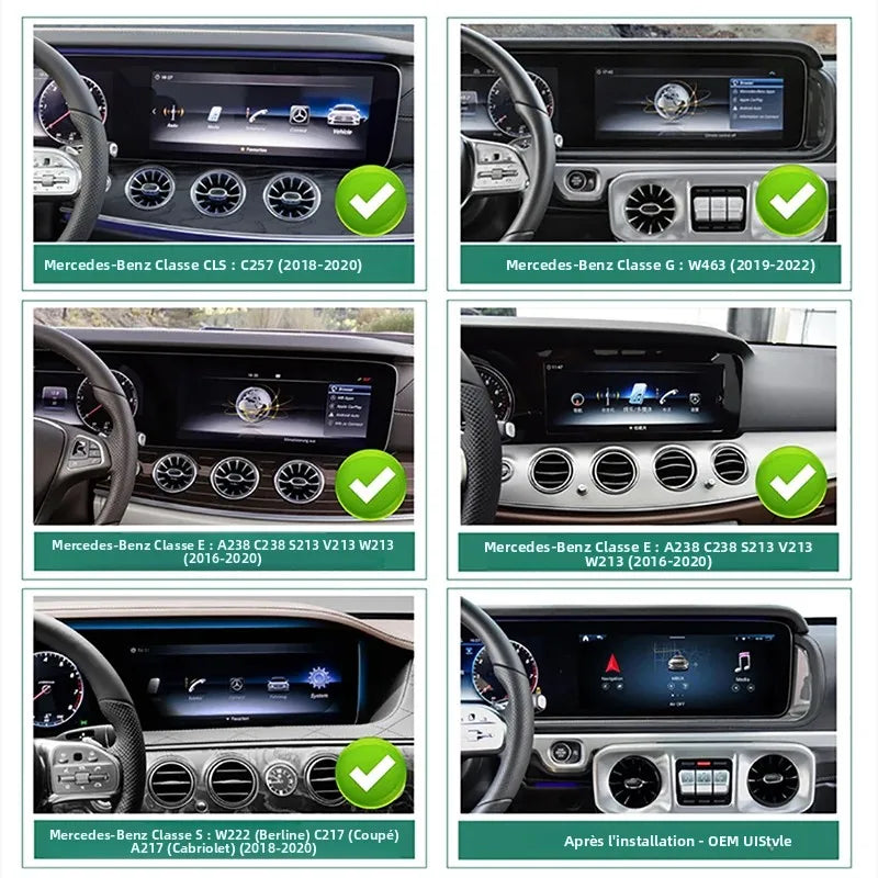 Adaptateur CarPlay sans fil pour Mercedes EQG W463 Ntg6 MBUX Magic AI Box, mise à jour de Navigation Radio 10.25 pouces, système multimédia