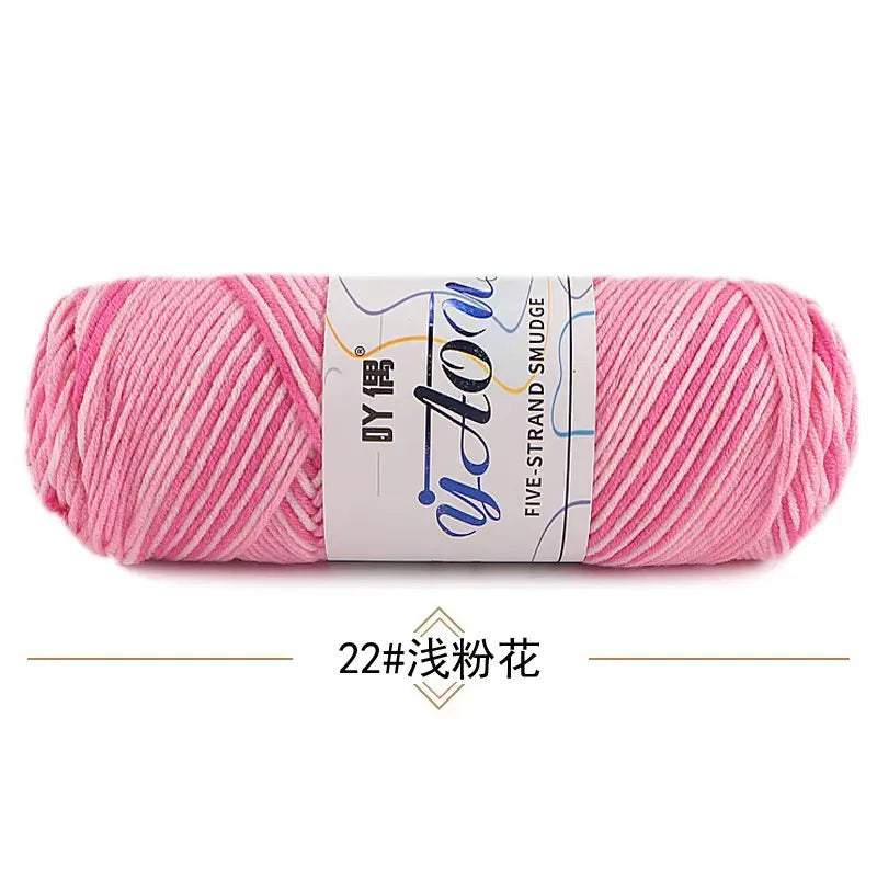 Fil à tricoter à la main en coton au lait coloré, 100g, section teinte au Crochet, ligne de fil, couverture, châle, chapeau, chaussettes, 200 mètres, 1 pièce