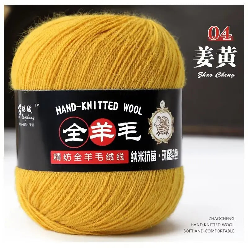 Rouleau de fil mérinos pur 100% laine, 50 g/rouleau, pour tricoter à la main, écharpe douce, pull, bricolage de poupée, matériel tissé
