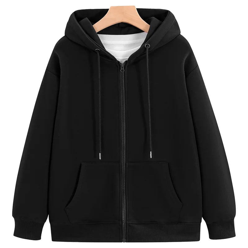 Sweat à capuche 100% coton, Logo personnalisé, décontracté, fermeture éclair, impression, Design d'entreprise, qualité, sweat-shirt fin, broderie, marque de personnalité