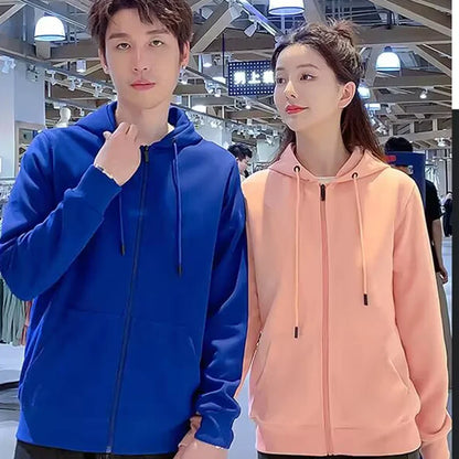 Sweat à capuche zippé à manches longues pour hommes et femmes, logo personnalisé, haut publicitaire décontracté, polyester, logo imprimé, équipe, conçu