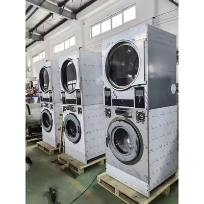 Combinaison laveuse et sèche-linge empilés à pièces