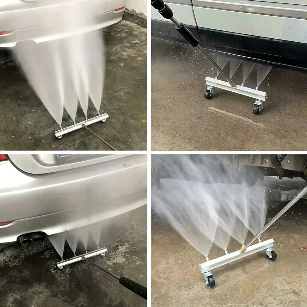 Nettoyeur de châssis de voiture haute pression 4000 psi en acier inoxydable avec roues et connecteur rapide 1/4 pouce