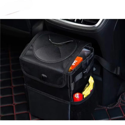 Poubelle de voiture étanche avec couvercle et poche de rangement pour voiture