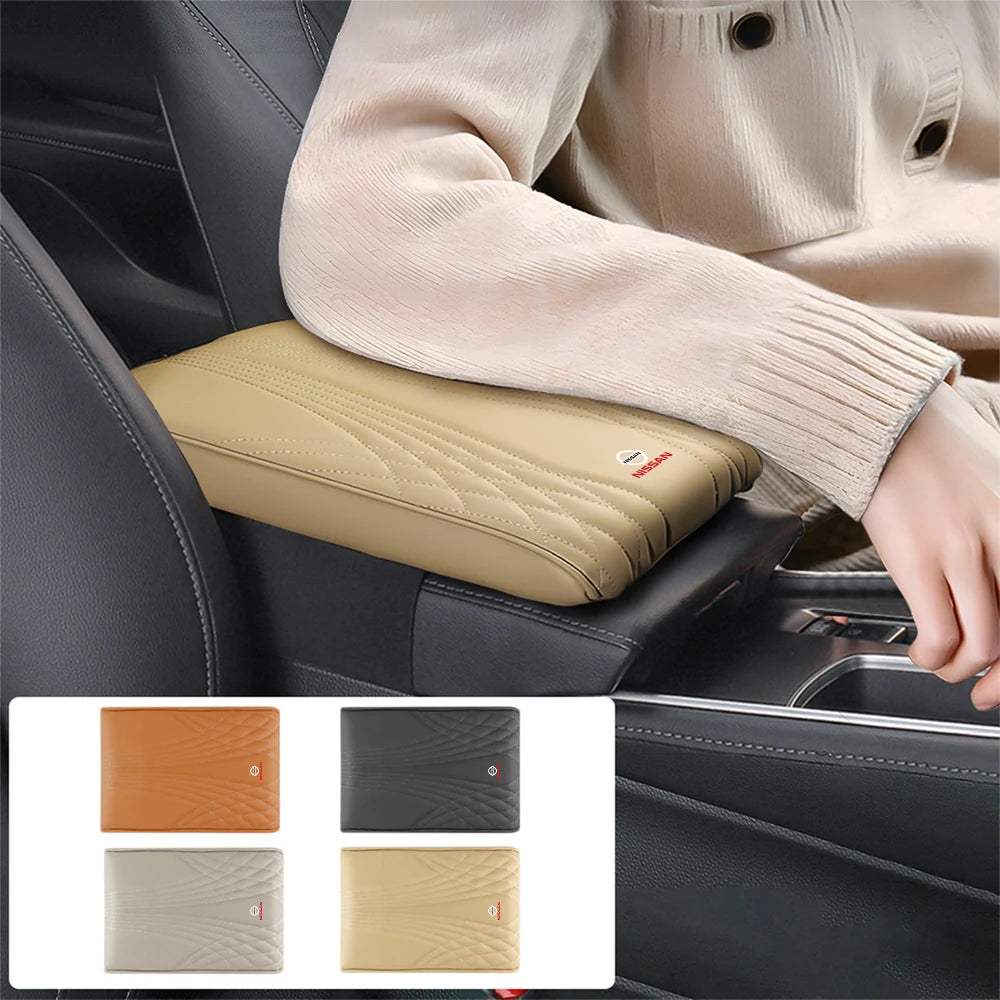 Coussin de protection pour accoudoir de voiture en cuir PU, mousse à mémoire de forme, pour console centrale, pour Nissan Nismo Qashqai, 1 pièce