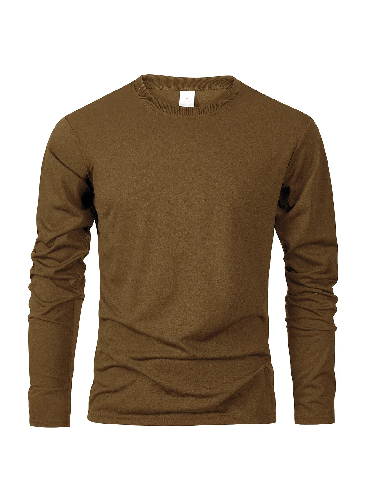 T-shirts à manches longues pour hommes, décontractés, col rond, évacuant l'humidité, hauts de sport pour hommes, confortables et polyvalents