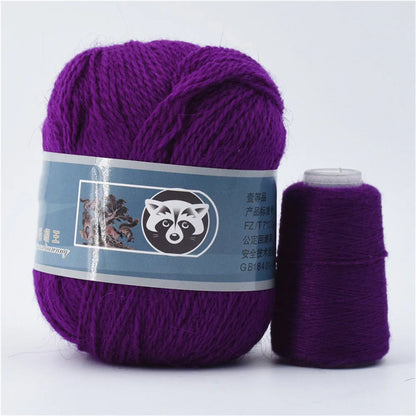 Fil de fourrure de vison pour fils pour tricoter et Crochet, fil de t-shirt en dentelle à 2 plis pour tricoter à la main, couture, 1 écheveau 340 M 50 + 20g