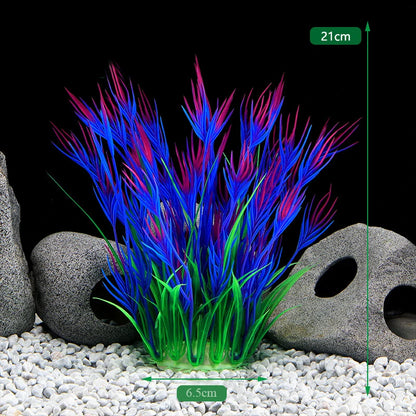 Plantes artificielles décoratives pour aquarium, herbe aquatique en plastique pour décorations d'aquarium, accessoires pour aquarium, plantas acuario