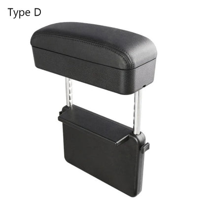 Leather Auto Car SUV Front Seat Side Gap Center Console Storage Box Organizer Pocket Adjustable Lifeable Armrest