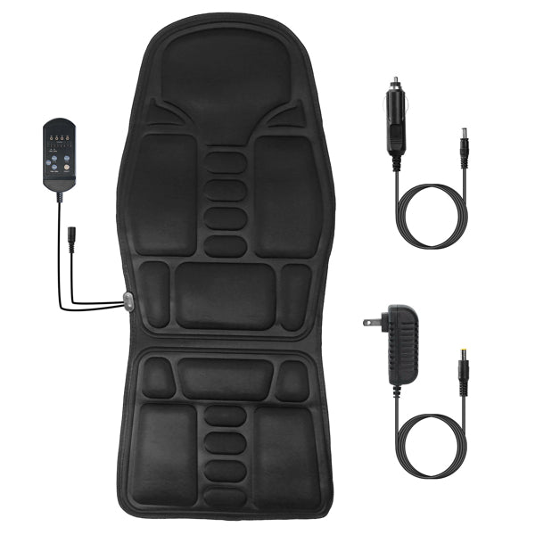 Coussin de siège masseur de dos, coussin de siège de voiture de Massage électrique avec fonction de chauffage, 8 Modes de Vibration, 3 niveaux d'intensité